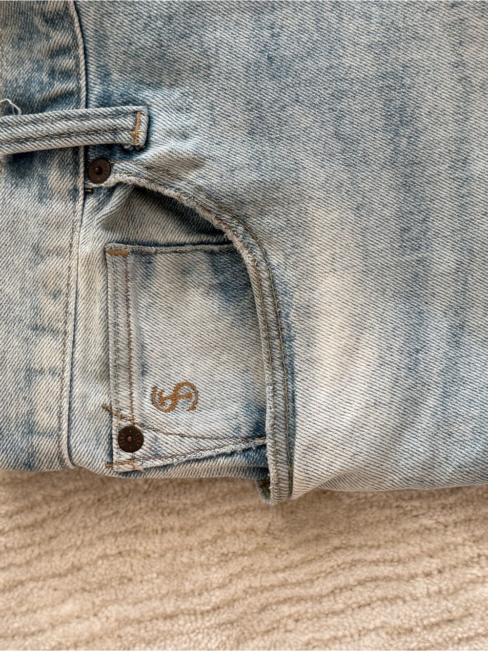 Todd Snyder Light Wash Slim Fit Jeans - Light Indigo - Picture 5 of 10